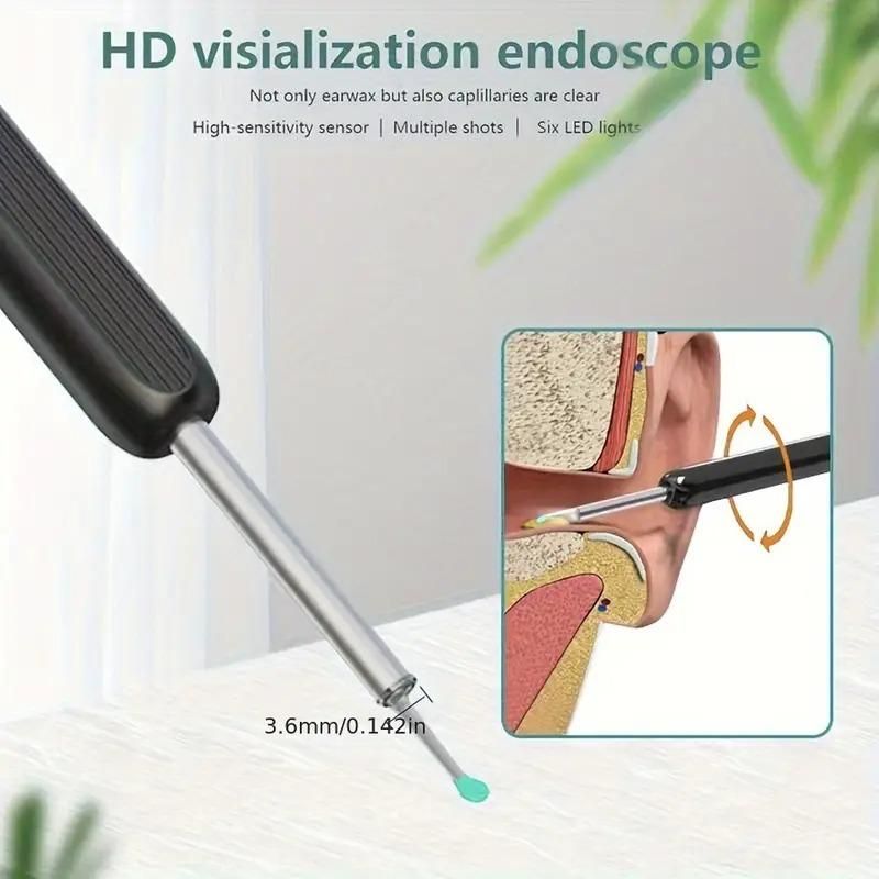 Ear Cleaner Tool with HD Camera & LED Light – Smart Otoscope Kit
